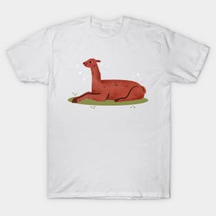 Alpaca Painting Hand Drawn T-Shirt